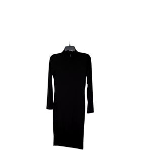 Turtleneck long sleeve midi dress